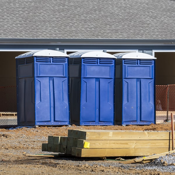 how often are the porta potties cleaned and serviced during a rental period in Grayling MI